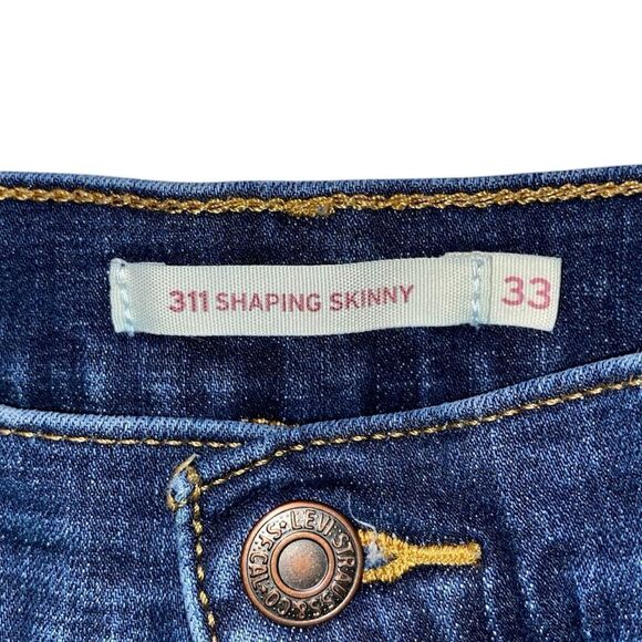 Levi’s Distressed 311 Shaping Skinny Jeans Size 33 - Picture 3 of 4